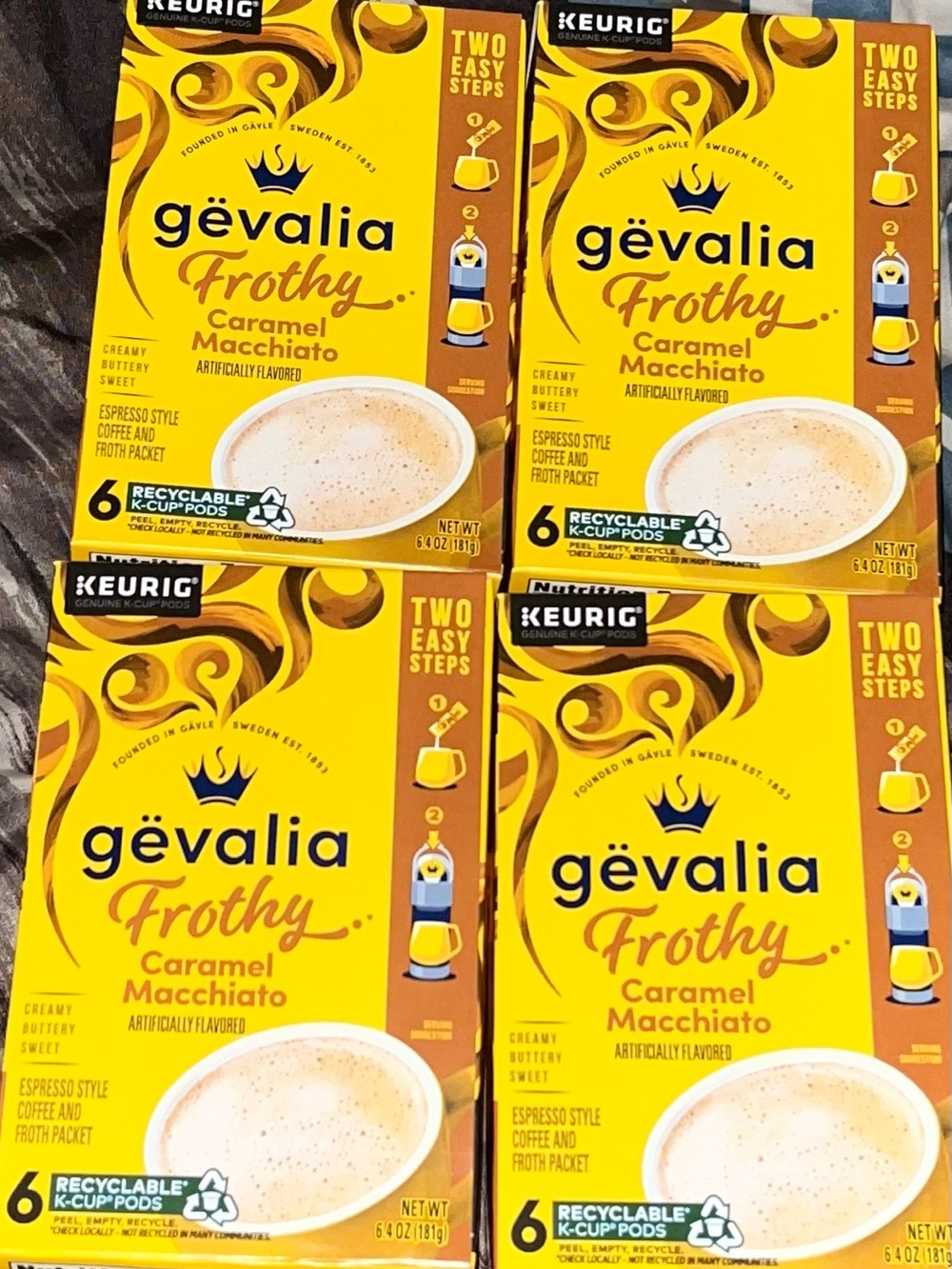 Gevalia Frothy Caramel Macchiato Coffee Pods - 2 steps 24 pods very delicious 😋